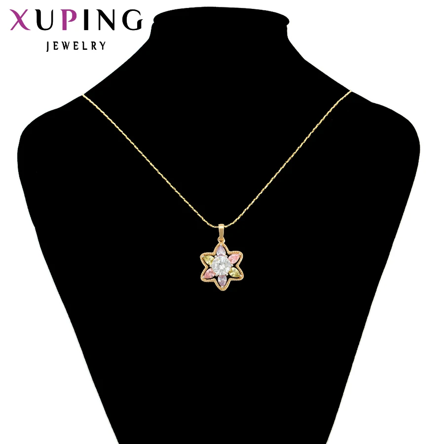 Xuping Jewelry Fashion Elegant Charming New Hexagonal Star Slide Pendant for Women Valentine\'s Day Gifts 34010