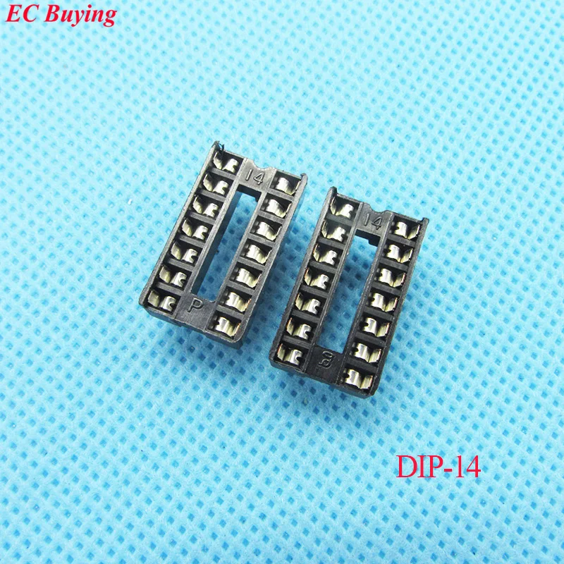 34pcs/lot DIP IC Socket 14P Adapter Holder Type 14 Pin Plug in (If you need other quantity, please contact our custom servicer)