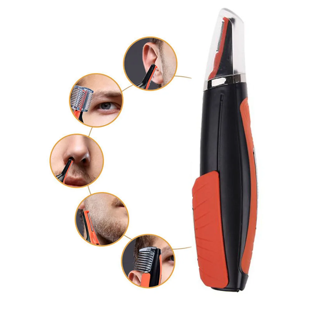 LED Multi-function Double-head Shaver Nose Hair Electric Trimmer Men Removal Machine Haircut with 4 Combs Trimmer