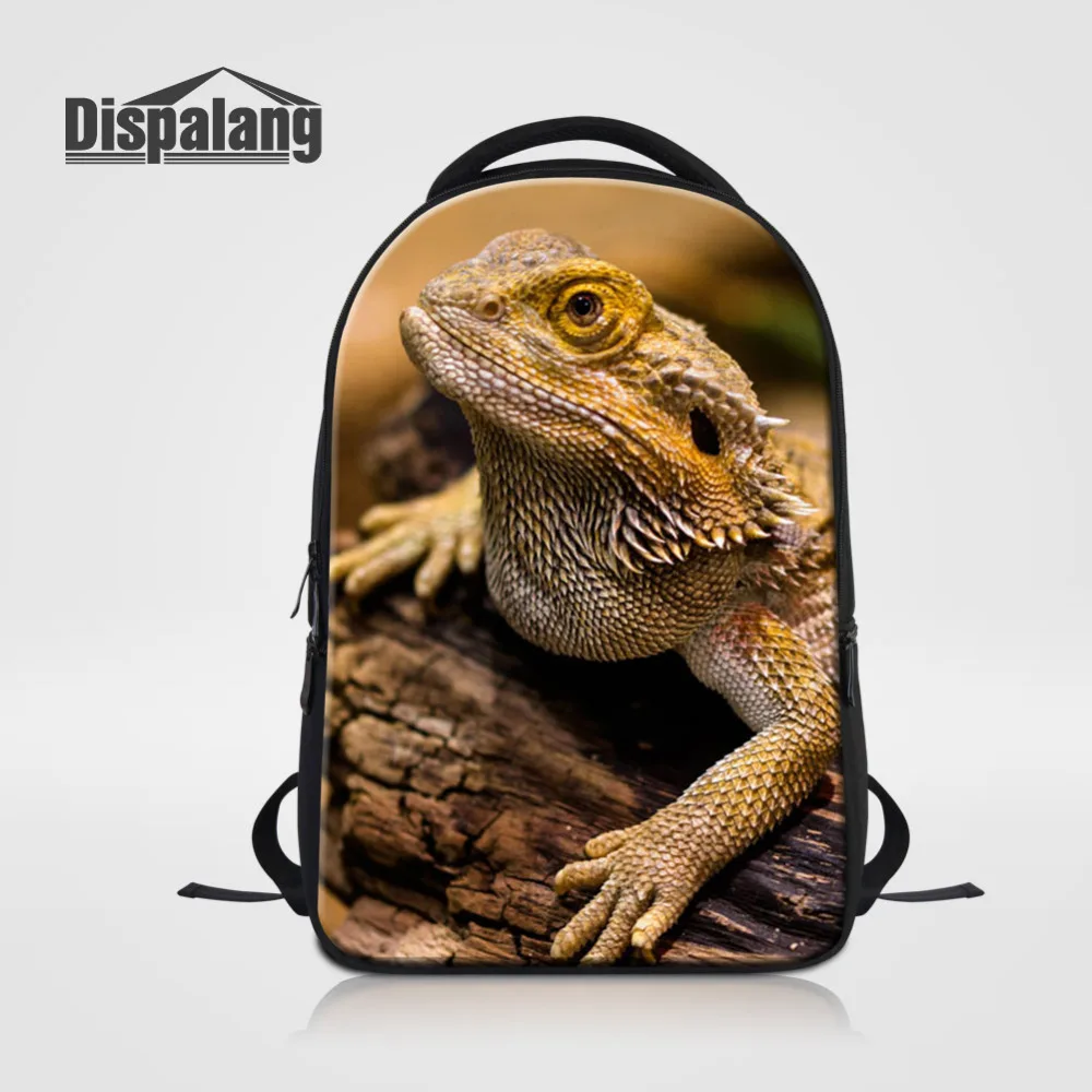 Dispalang Lizard Laptop Backpack Animal Print Women Mens Backpack Student School Bags for Teenage Shoulder Bag Notebook Backpack