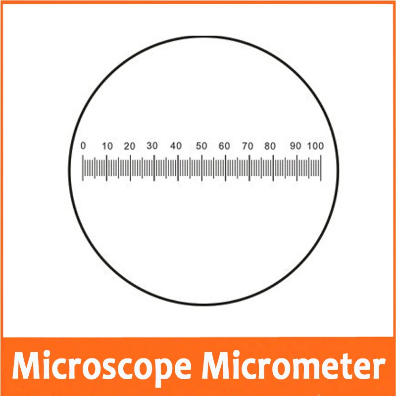 Microscopio de medición de escala deslizante de vidrio de 0,05 MM, Micrómetro de calibración para microscopio, lente objetivo ocular de escenario