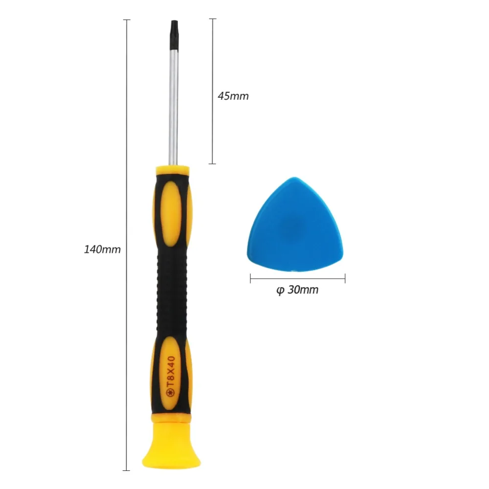 FIXFANS T8 Torx Screwdriver T8H Security Bit Screwdriver with Prying Tool for Xbox One Xbox 360 Wireless Controller Repair Tools