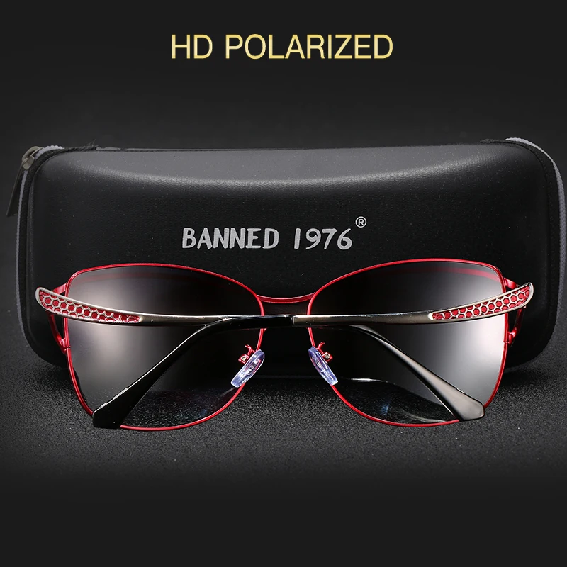 BANNED Fashion New Arrival Sunglasses Women Popular Brand Design Polarized Sunglasses Summer Sun Glasses With Original Case