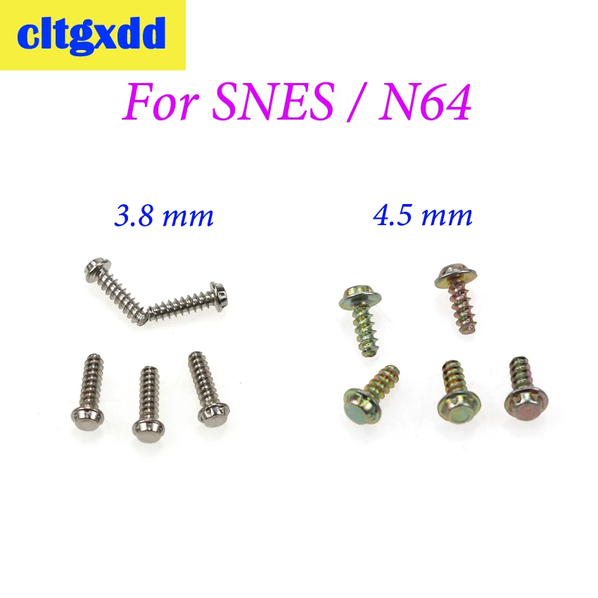 Cltgxdd 50PCS 3.8mm 4.5mm Screw Driver Bit Cartridge Case Screw For NES SNES N64 GB Game Cartridge Case Screw