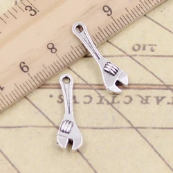 20pcs Charms Spanner Wrench Tool 24x7mm Tibetan Bronze Silver Color Pendants Antique Jewelry Making DIY Handmade Craft