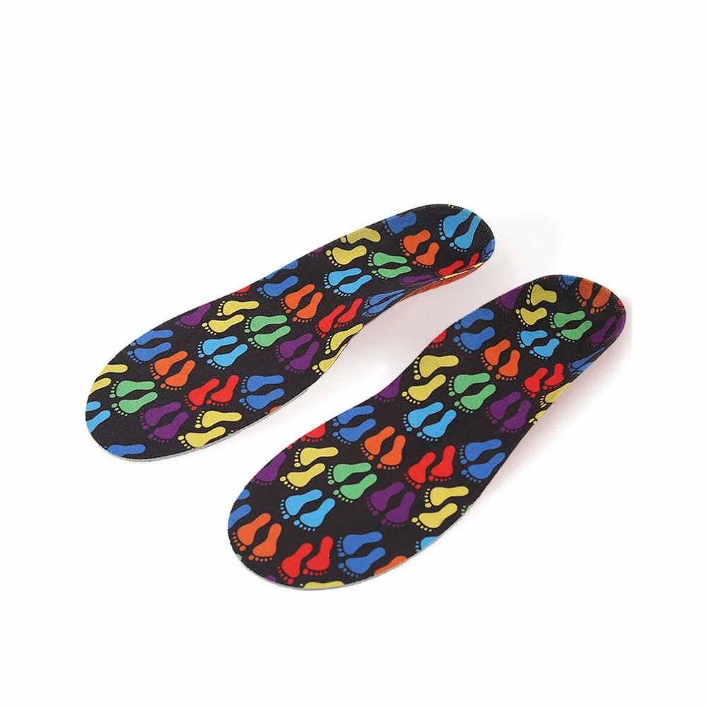 Kids Orthotic Insoles For Flatfoot Shoes Arch Support Print Velvet Pads Kids Babies Toddler Children Sporty Sneakers Soles