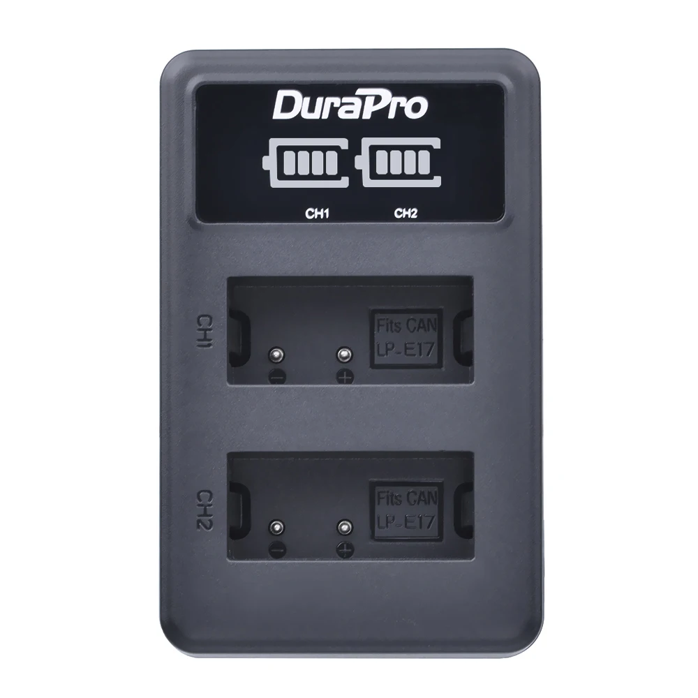 DuraPro 4 قطعة بطارية لكانون LP-E17 LPE17 + LED المزدوج شاحن لكانون EOS المتمردين T6i 750D T6s 760D M3 800D 8000D X8i