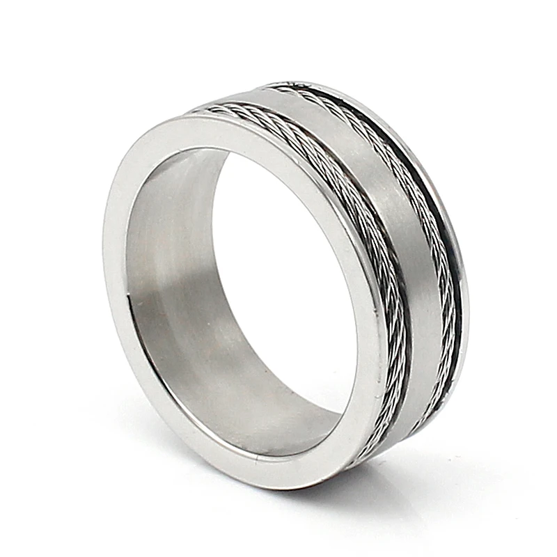 men rings stainless steel brand fashion jewelry ring with wire size 12 10 9 11 13