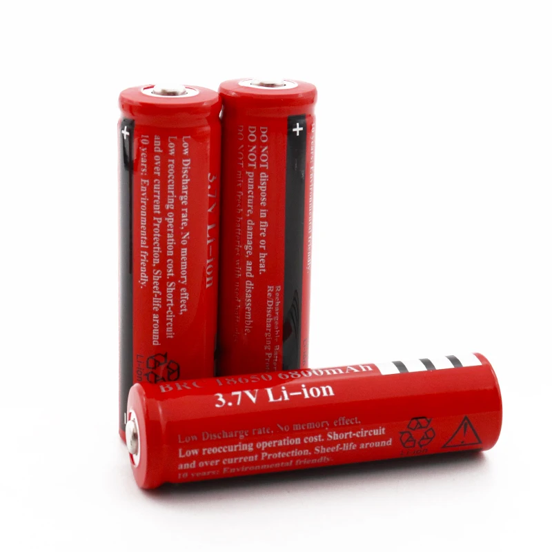 2-10 pz 100% nuova batteria 18650 batteria ricaricabile agli ioni di litio 6800mAh batteria rossa per giocattoli torcia spedizione gratuita