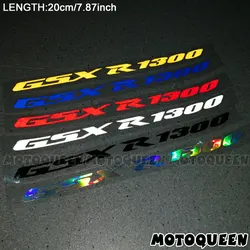 Reflective Motorcycle Wheels Fairing Helmet Side Tank Pad Label Stickers Decals Yellow Red Blue For SUZUKI GSXR1300 GSXR 1300