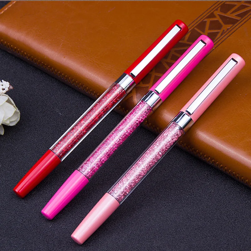 

15 Colors Optional Creative Metal Crystal Diamond Ballpoint Pens 0.5mm Signature Stationery Ball Pen Office School Supplies
