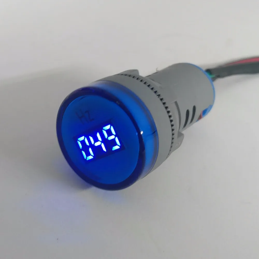 Tomzn Ac 0-100Hz Hz 22 Millimetri Led Misuratore di Frequenza Indicatore Pilot Luce Rosso Giallo Verde Bianco Blu