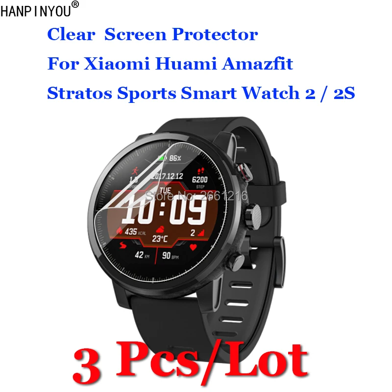 3 Pcs/Lot For Xiaomi Huami Amazfit Stratos Sports Smartwatch 2 2S HD Clear Anti-Scratch Screen Protector Protection Film