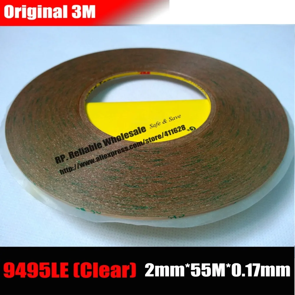 (2mm *55M) Strong Adhesion 3M Clear Adhesive Sticker for iphone ipad Samsung Android phone Tablet Screen Glass Lens, 300LSE