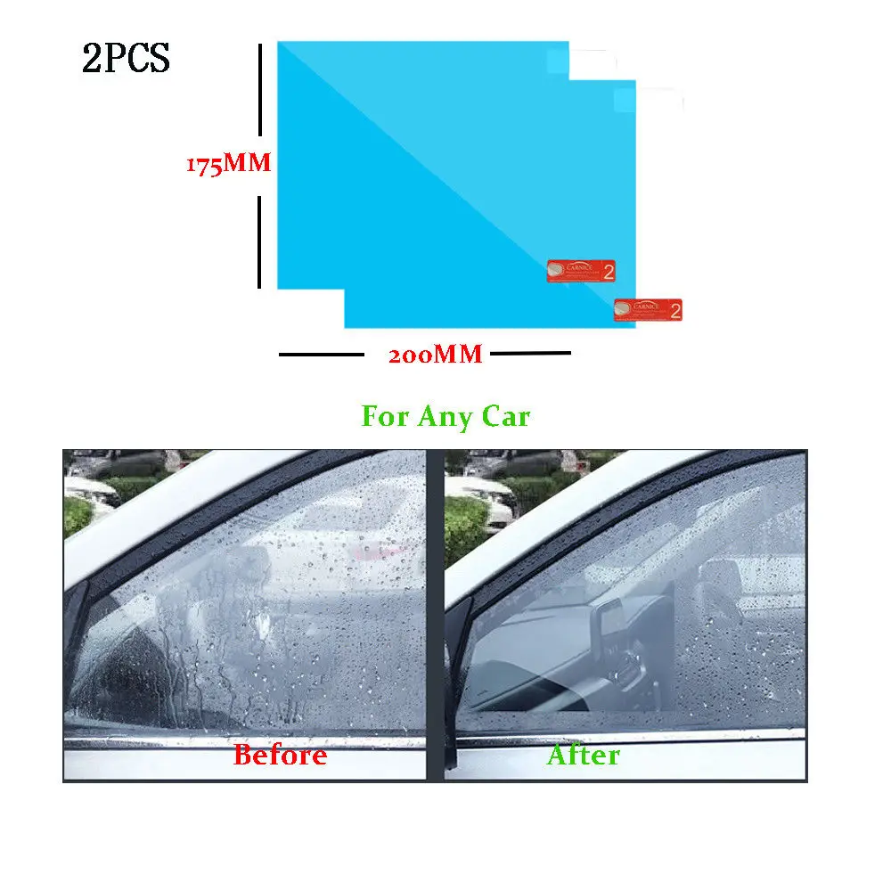 

2 шт. автомобильные водонепроницаемые противотуманные непромокаемые боковые защитные стекла 200*175 мм автомобильные наклейки автомобильные ...