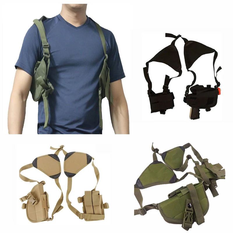 

Concealed Gun Carry Shoulder Holster Adjustable Universal Right Hand Pistol Holster Tactical Police Security Nylon Gun Holster