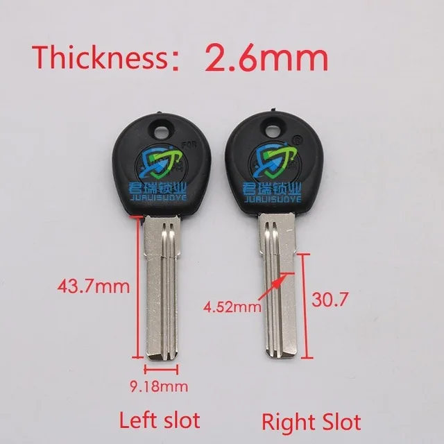 JF042 Sigle side Dimple key embryo House Key Replacement Length 43.7mm (10pcs) Free Shipping