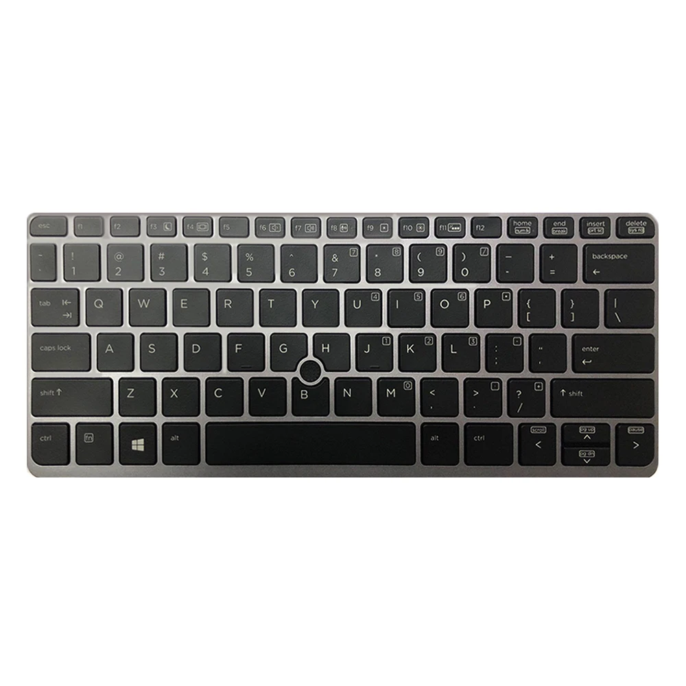 Imagem -02 - Teclado dos Eua com Ponto para hp 820 g1 820 g2 720 g 720 g2 725 g2 Série Teclado do Portátil com Quadro da Tira e Retroiluminado Novo