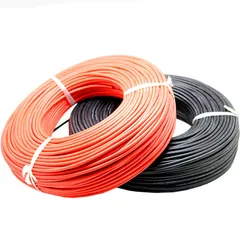 1meter Red+1meter Black Silicon Wire 12AWG 14AWG 16AWG 22AWG 24AWG Heatproof Soft Silicone Silica Gel Wire Cable