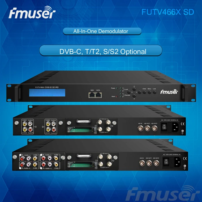 

FUTV466X Series SD IRD 2 Tunner CAM HD (DVB-C/T/T2/S/S2 ) In 2 ASI IP Out