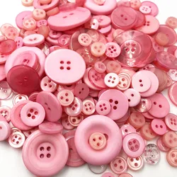 Pink 50 Gram DIY Making Hand Knitting doll's clothing Buttons Resin Promotions Mixed Sewing Scrapbook PT239