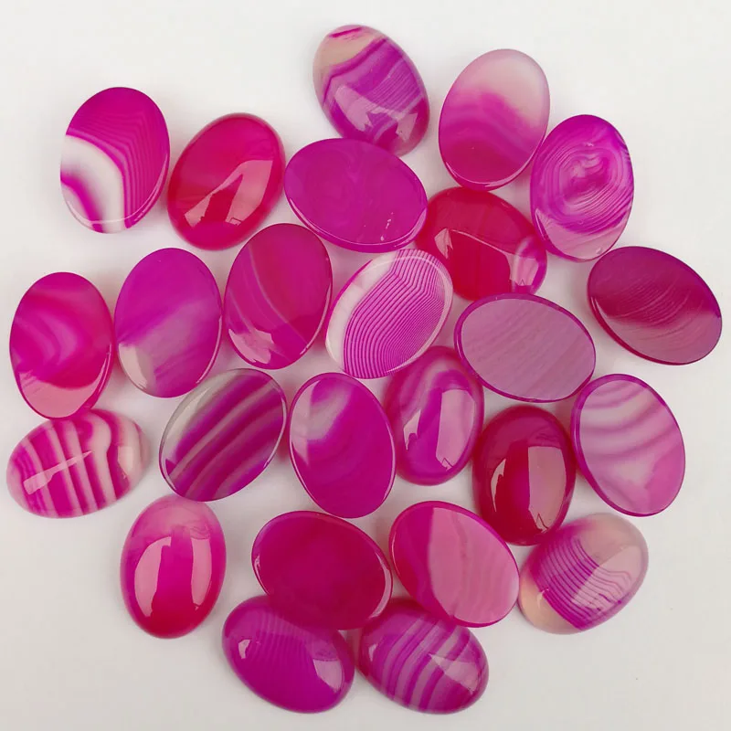 

Wholesale 50pcs 13*18MM Red stripe onyx Stone beads Oval shape CABOCHON CAB loose Beads for jewelry making DIY Free shipping