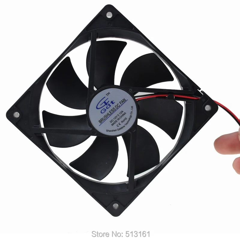 10 Cái 120 mét 12 cm Tiếng Ồn Thấp 12 V 120x120x25 mét Không Chổi Than Quạt Làm Mát 120 mét