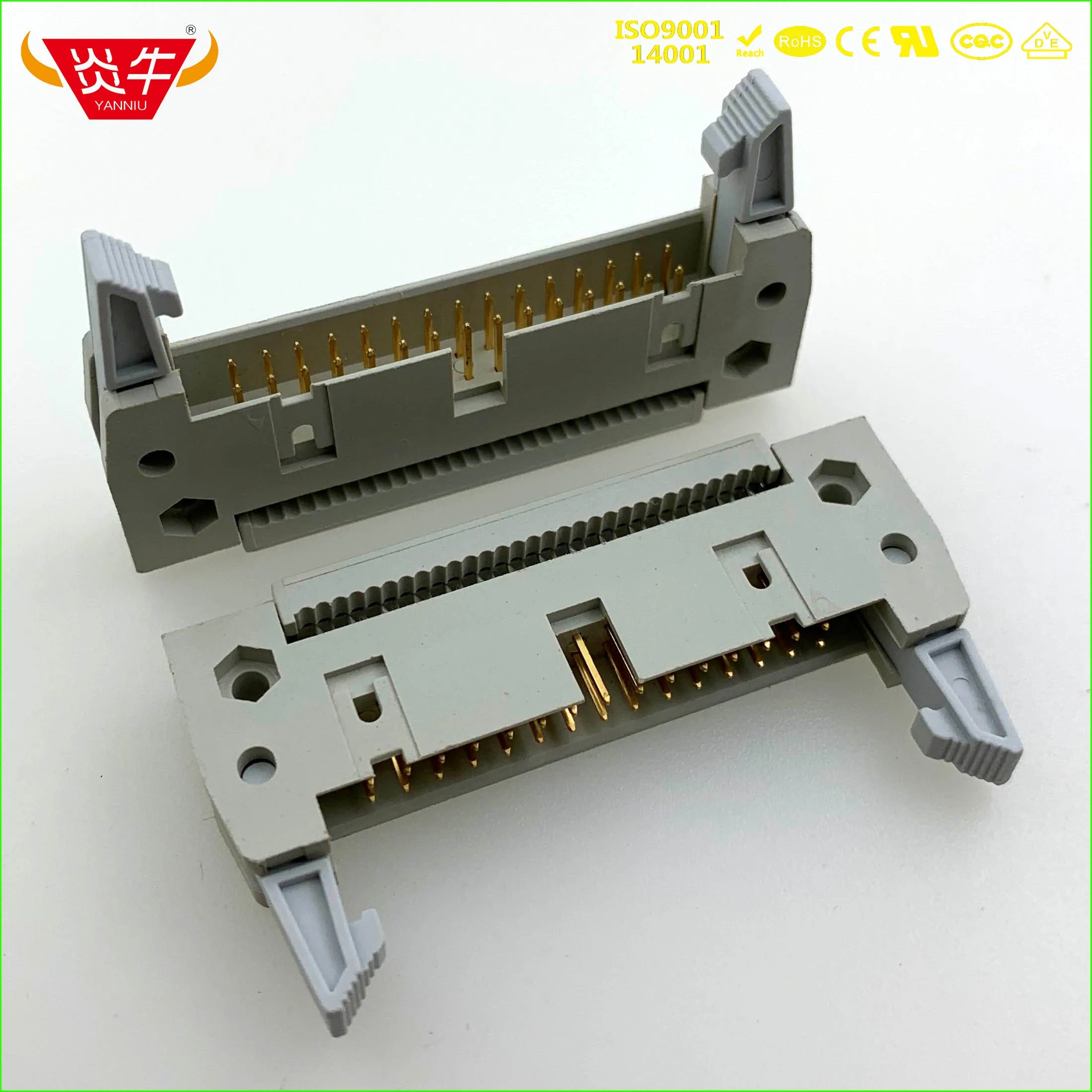 

50Pcs CRIMPING ROW LINE DC2-DIDC-30P SOCKET BOX 2.54mm PITCH EJECTOR HEADER CONNECTOR 2*15P 30PIN CONTACT PART GOLD-PLATED