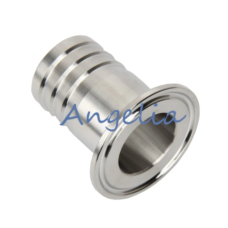 

38MM 1-1/2" Stainless Steel 304 Sanitary Hose Barb Pipe Fittings Tri Clamp OD 50.5MM Ferrule