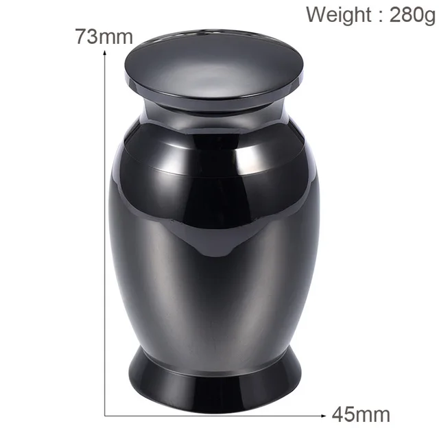 73mm*45mm High&Weight 280g High Polished 316L Stainless Steel Cremation Urn Pet/Human Ashes Keepsake Urns Funeral Casket