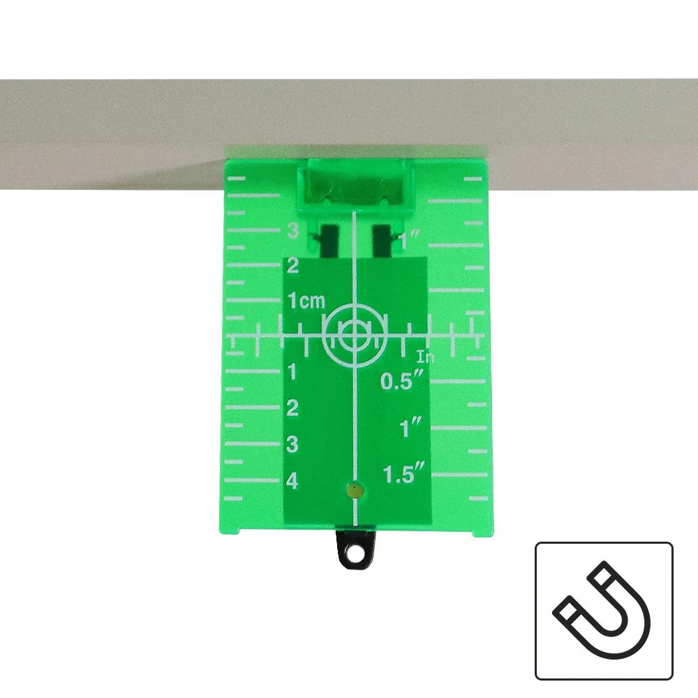 Huepar Magnetic Laser Target Board Card Plate for Self-levelling Green Laser Level Target Plate 11.5cmx7.4cm Level Accessories