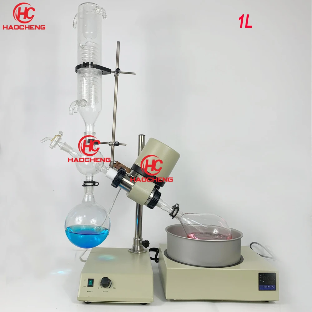 

Free shipping,Hot Sale 1L Manual Lift Rotary Evaporator with 3 years warranty