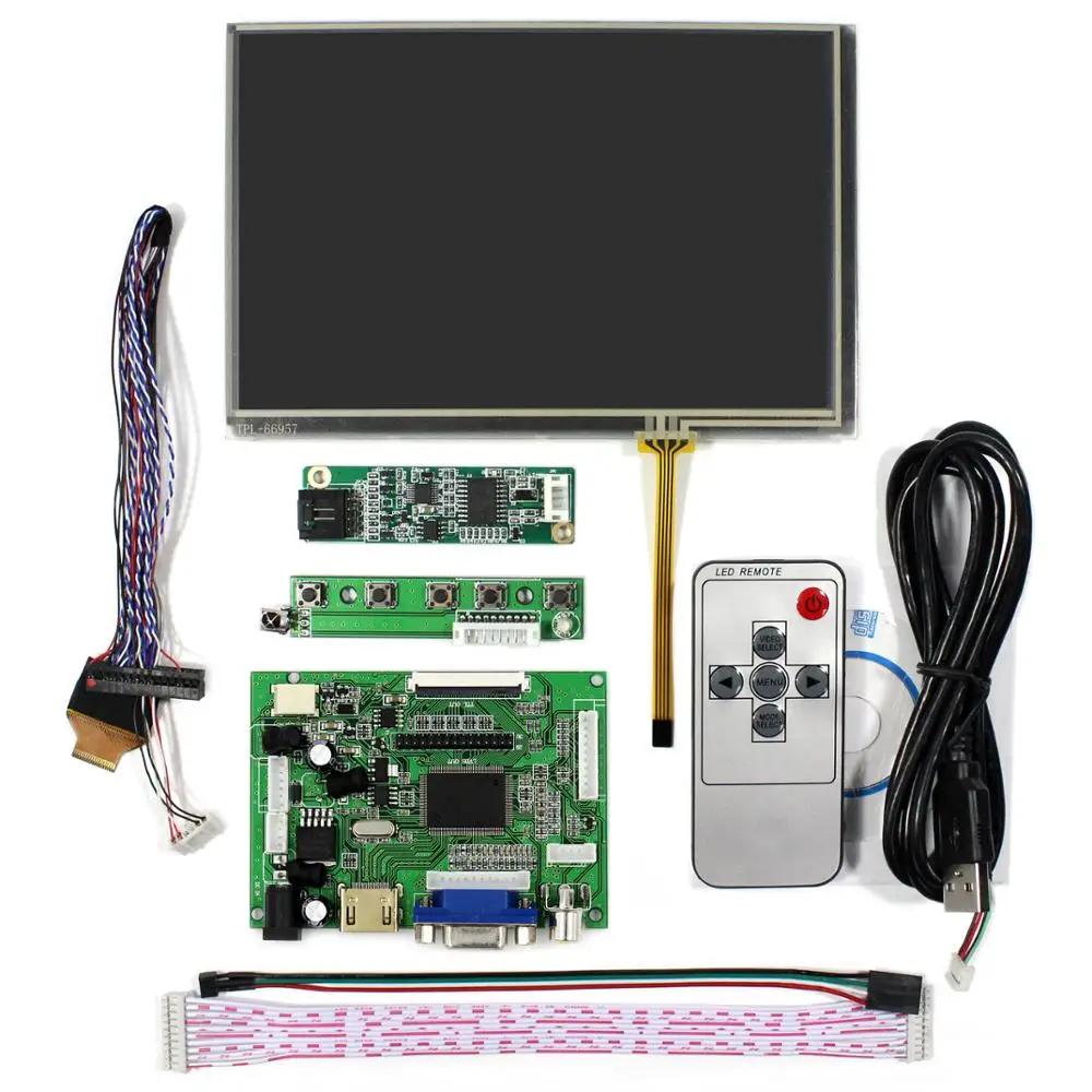 HD MI VGA 2AV Remote LCD Controller Board VS-TY2662-V1+7inch 1280x800 N070ICG-LD1 IPS LCD With Touch panel