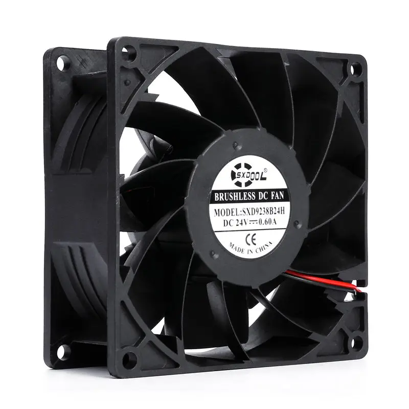 

New SXDOOL SXD9238B24H 92mm 92*92*38mm DC 24V 0.60A 4200rpm 108cfm Server Inveter Axial Cooling Fan Powerful