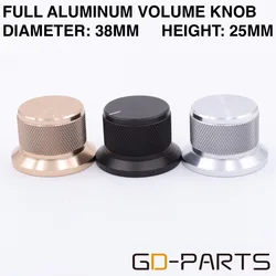 38x25mm potenziometro in alluminio pieno pieno Set manopola puntatore per Hifi Audio CD giradischi Record AMP DAC 6mm foro lavorato a CNC