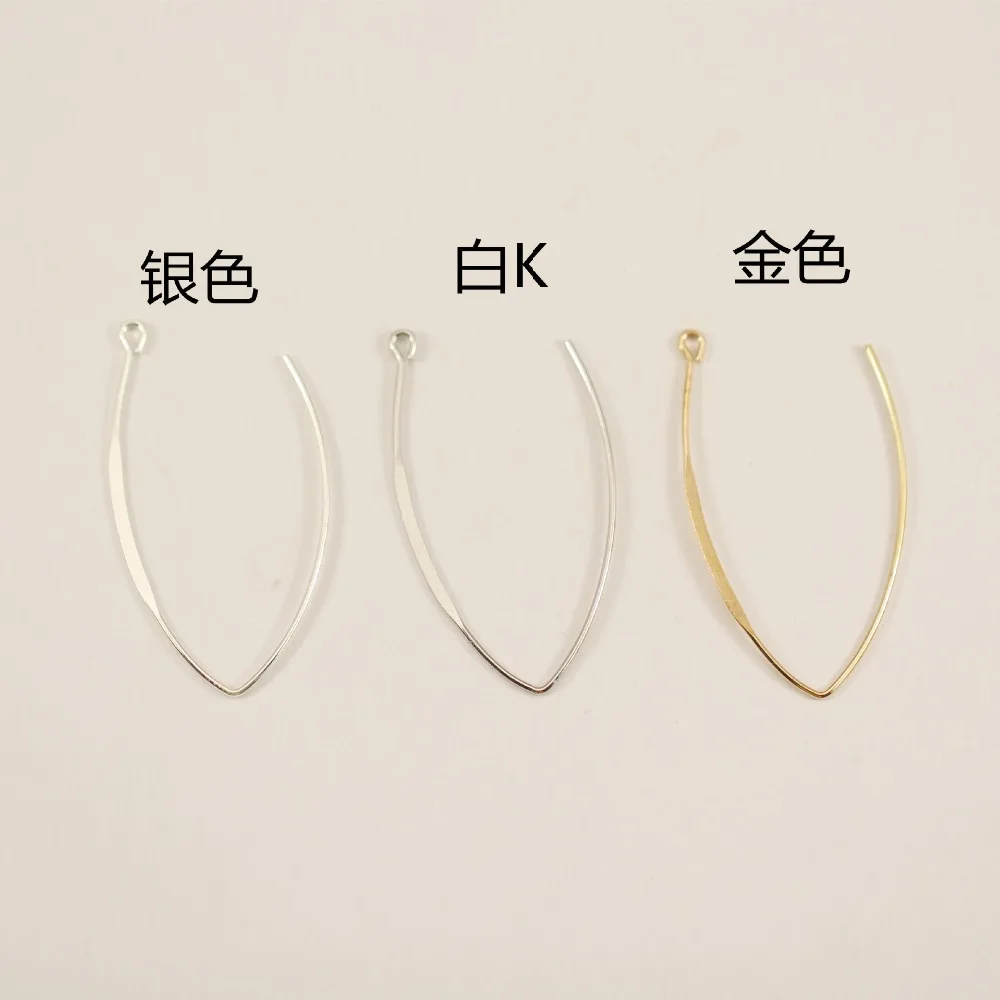 10pcs/lot Copper plated gold U-shaped ear hook hypoallergenic diy hand-made material package jewelry earrings ear clip