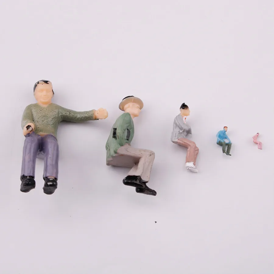 1:25 1:30 1:42 1:50 1:75 1:87 Maßstab Sitzende Figuren Architektonische Baumaterialien Plastik-Personen Passagiere für H0-Modelleisenbahn-Layout – Detail 12