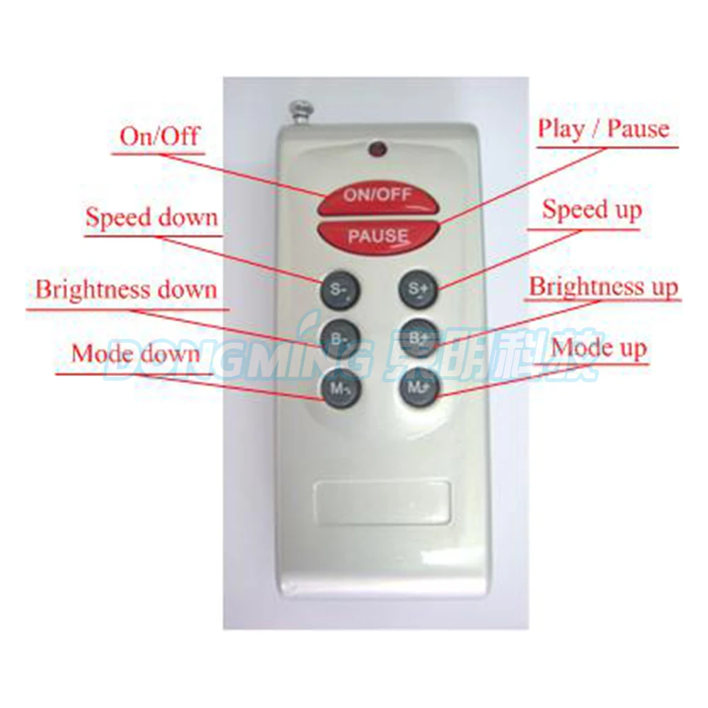 DC5-24V led strip lights 5050 3528 rgb remote controller, 8key mini RF led controller, RF wireless mini control 8 keys
