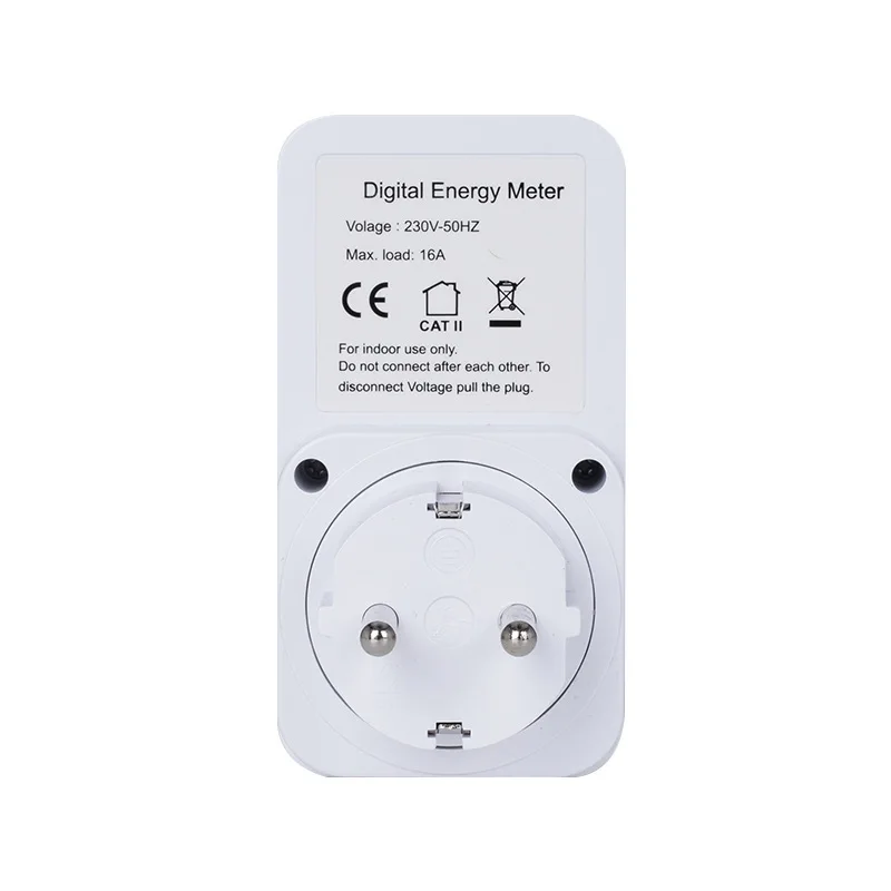 IntelligBilling Socket Billing Device for Electric Power Monitor with Euro-gauge Small Screen Power Metering Socket