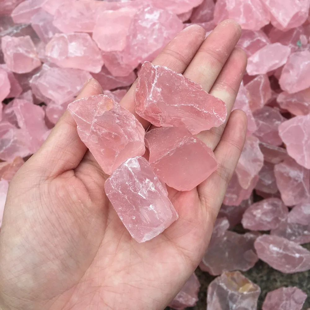 1000g Natural PINK Rose Quartz Rough Crystal mineral healing