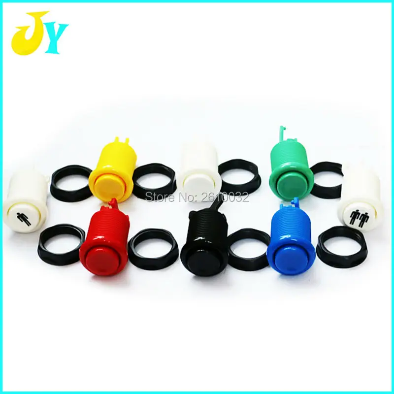 12pcs customized color 6 colors available arcade parts12V buttons with microswitch american style push button