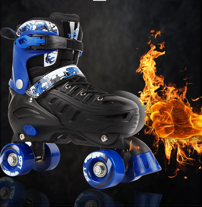 2020 New Roller Skates Double Line Skates 3 Colors Women Lady Adult White PU 4 Wheels Skating Shoes