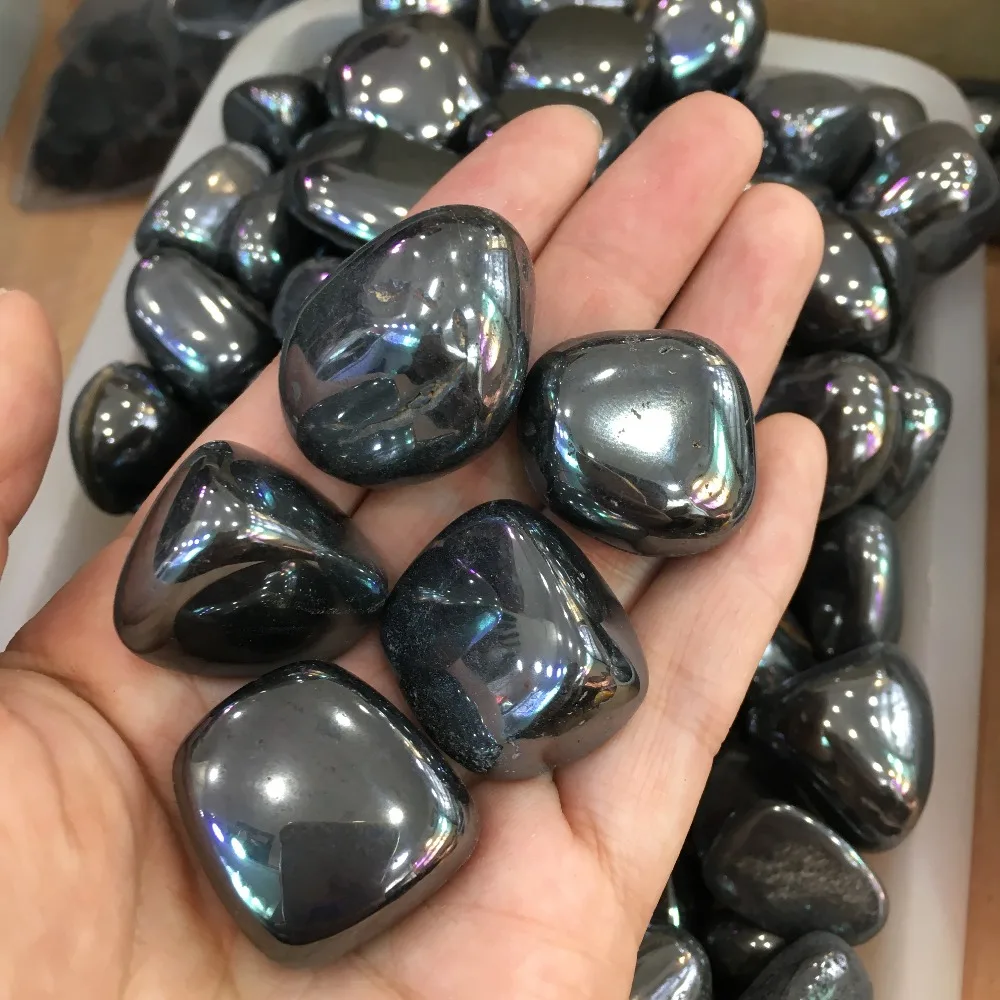 Natural polished hematite stone mineral crystal tumbled Stones