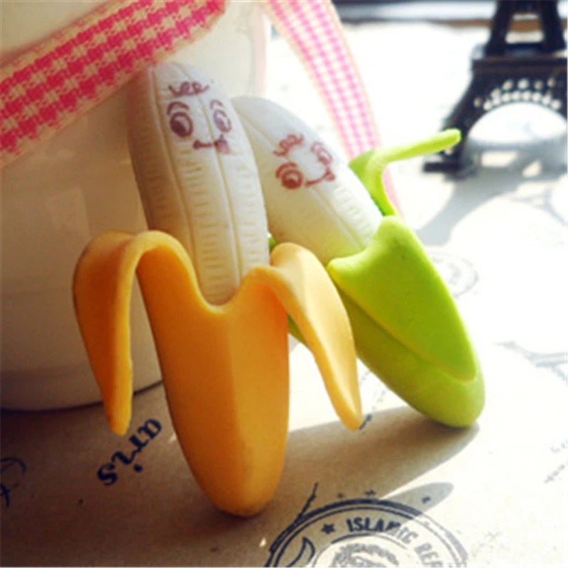 DL SY12 Korean version of stationery students beautiful and creative expression of banana eraser 2 clothes Stationery stationer