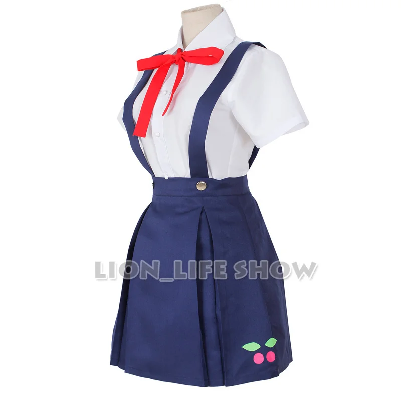 Monogatari Series Hachikuji Mayoi School Uniform Cosplay Costume Suspender Skirt