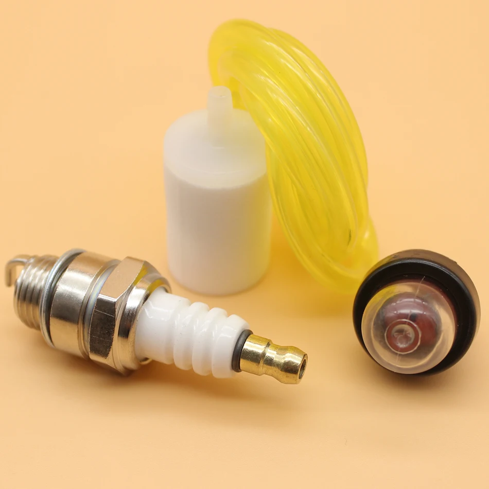 Primer Lampadina Tubo Del Carburante Filtro di Linea Spark Plug Kit Per Husqvarna Artigiano Mcculloch Motosega Decespugliatore Trimmer Strimmer Blower