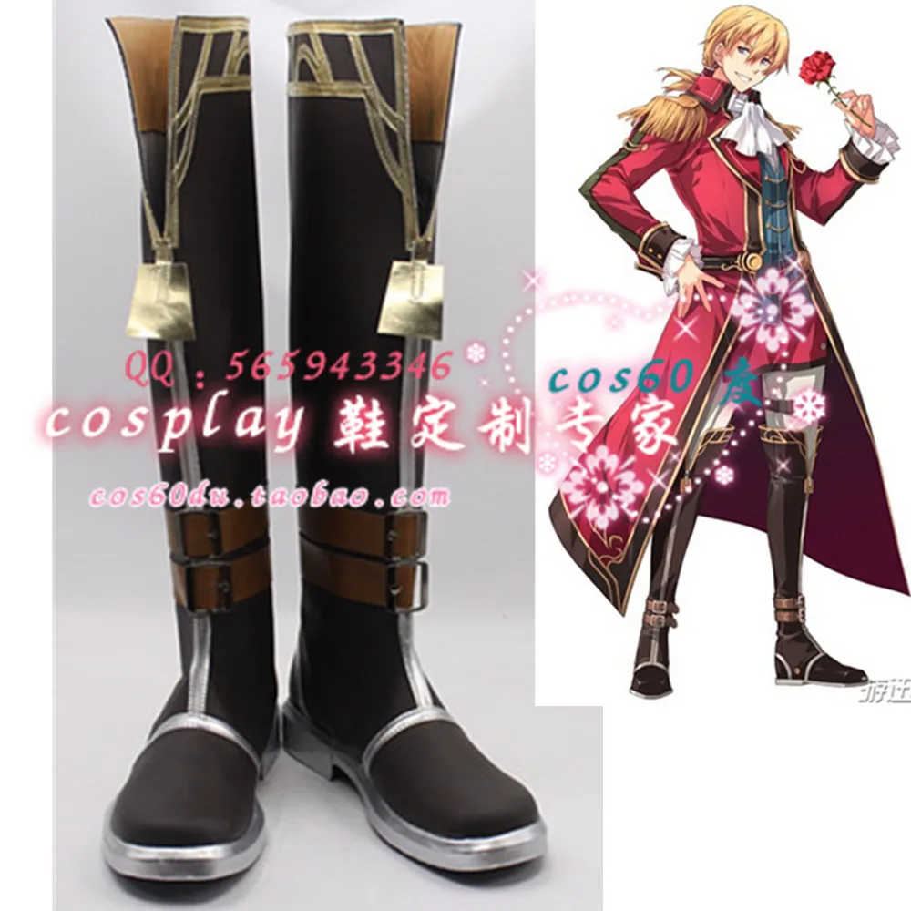 The Legend Of Heroes Sen No Kiseki II oliyvlenheim Halloween scarpe Cosplay lunghe stivali S008