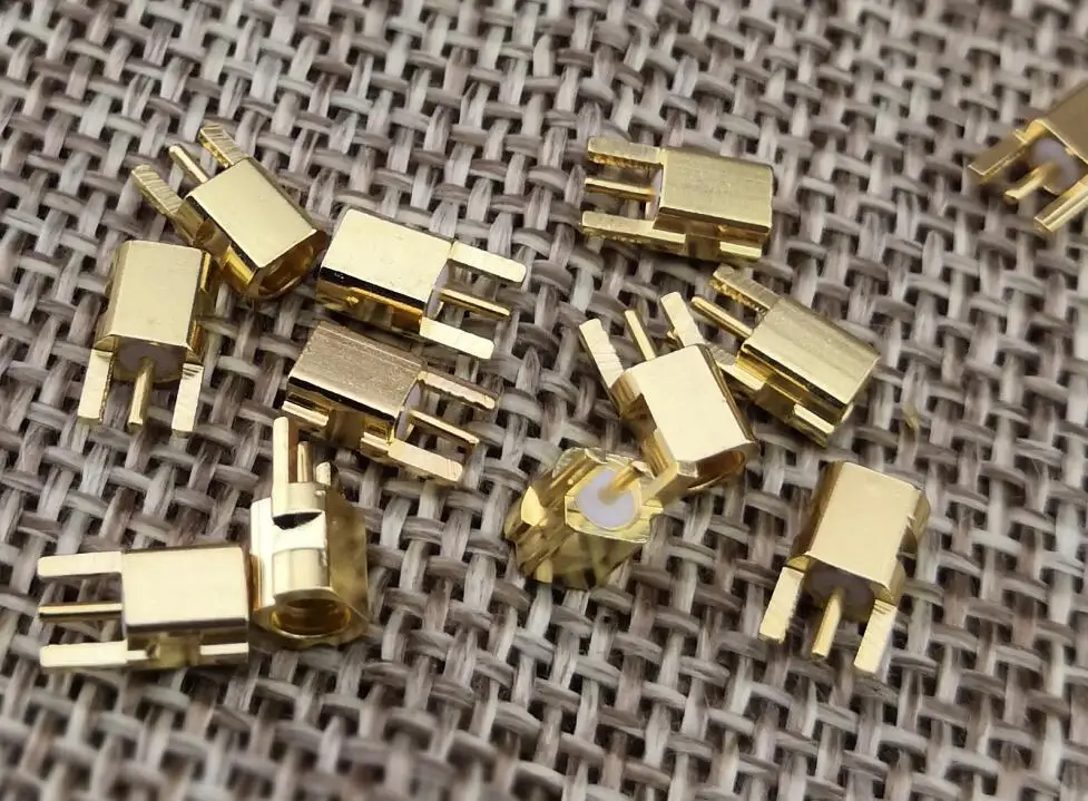 100pcs DIY Gold Plated Pins MMCX Connector Female Male Socket For Shure SE535 SE215 SE425 SE846 UE900 headphone