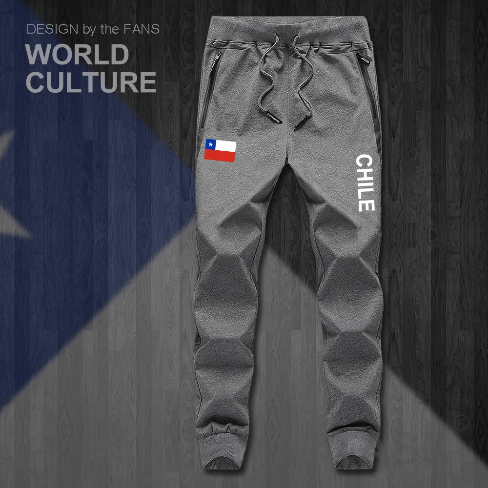 Chile CL CHL Chilean mens pants joggers jumpsuit sweatpants track sweat fitness fleece tactical casual nation country leggin NEW