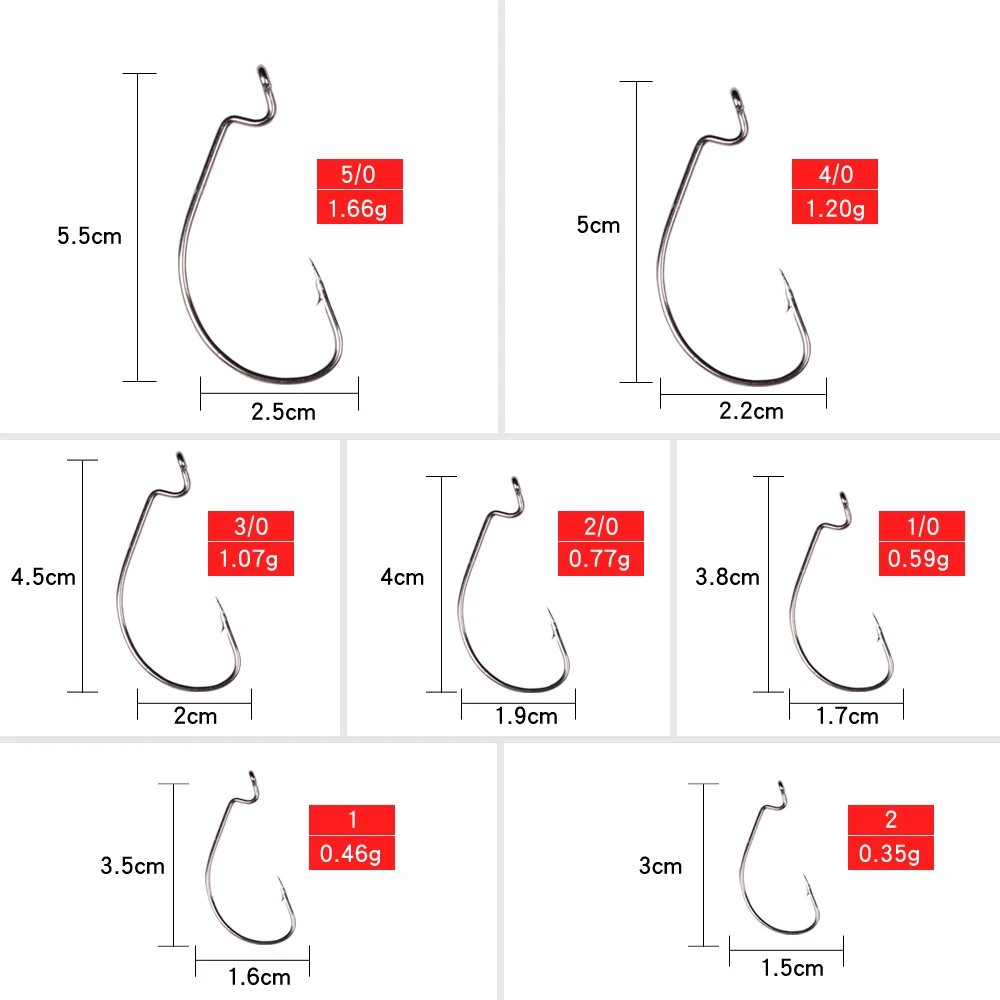 LUSHAZER 10pcs/lot Carbon Steel Fishing Hooks Jig Crank Big Bass Hook Lead Jig Head Crank Barbed Hook for Soft Fishing Lure - view 2